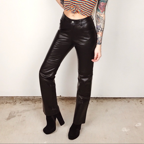 Gap 100% Leather Bootcut Pants
